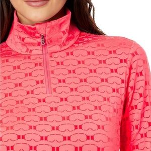 Bogner💎Fire & Ice Margo 2 Quarter Zip Base Layer Long sleeve Ski Shirt Large EUC